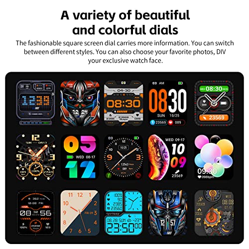 Lokmat Smart Watch - Fitness Tracker Smart Watches For Women Men With Heart Rate, Blood Pressure & Sleep Monitor, Long Battery Life Military Smartwatch Compatible With Iphone Android Phone(Orange) #TOP3