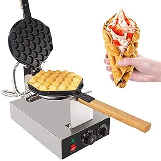 GorillaRock Bubble Waffle Maker Electric Non Stick Egg waffle machine 360 Rotated Stainless