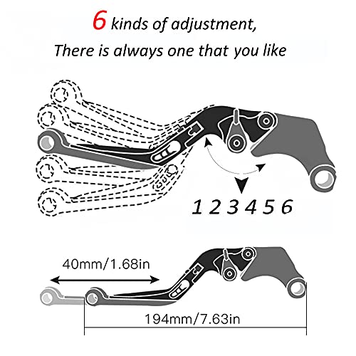 Youmotech For Thruxton Street Cup Street Twin Bobber 2016-2020 Tiger 1050/Sport Bonneville T120/T100 Motorcycle Cnc Adjustable Foldable Brake Clutch Levers (All Black) #TOP3