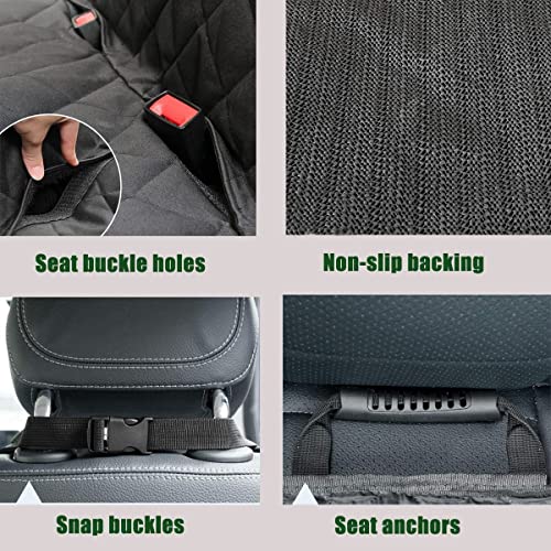 Portin Dog Car Seat Covers Pet Seat Cover, Waterproof Nonslip Bench Rear Seat Cover Compatible for Middle Seat Belt Fits Most Cars Trucks and SUVs MPVs, Bucket Bench Available - Image 6