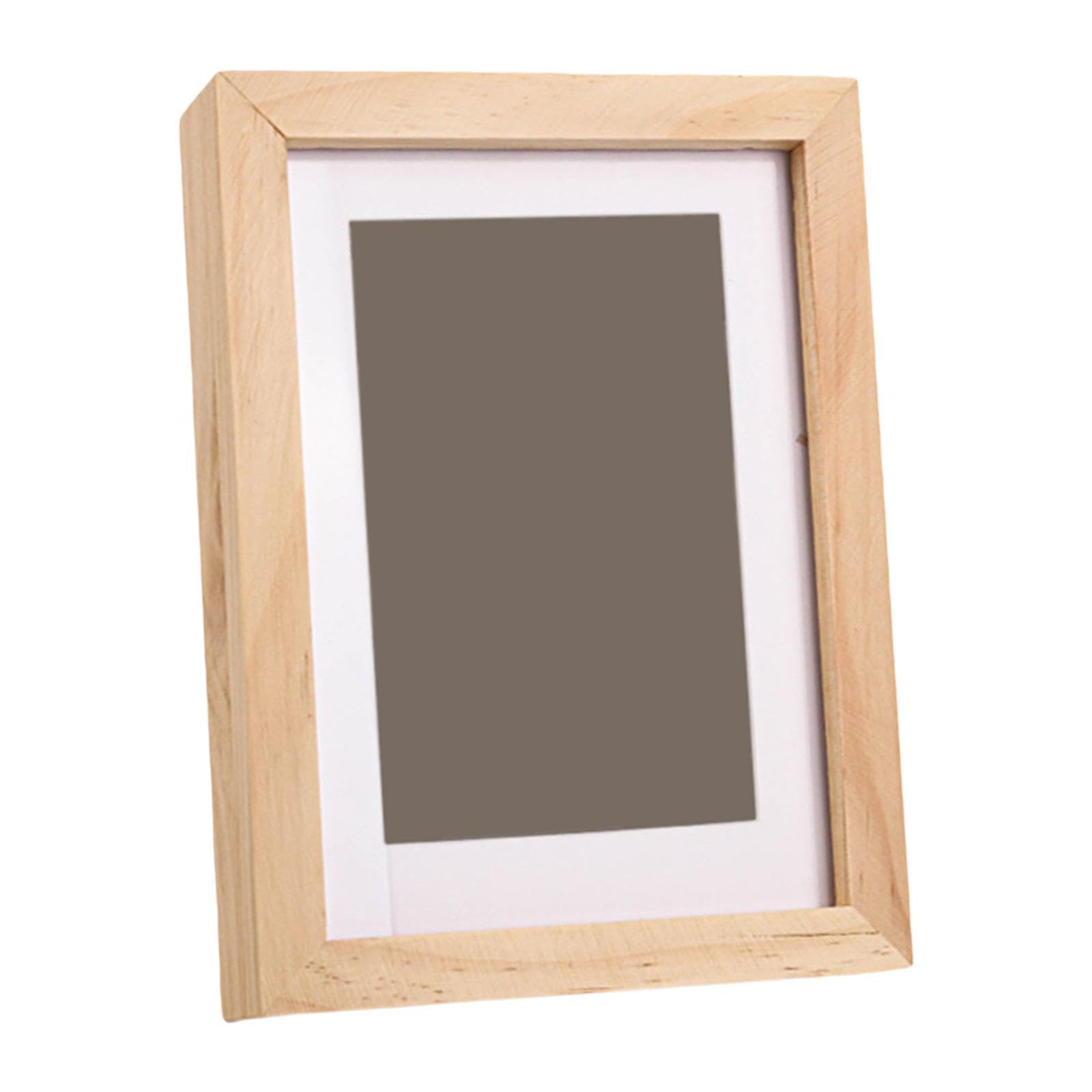 Picture Frames,Pictures Photo Picture Frame, Mini Box, Money Box, for Tickets Key, Wood Color(Wood Color)
