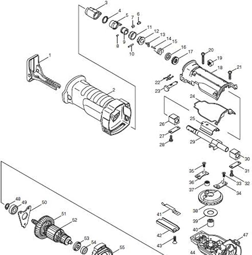 Miniatura 4 de 195929-4 310285-3-A Juego de abrazaderas de cuchilla para Makita JR3050T JR3060T DJR182 BJR181 XRJ02 JR3070CT Sierra recíproca GUÍA GUÍA MANGA DE