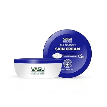 Vasu Naturals Skin Cream All Season With 48hr Long-lasting Hydration with 100% Natural Actives - 140ml
