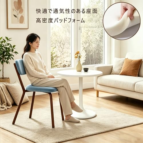 ダイニングチェア 2脚セット カフェチェア おしゃれ 食卓椅子 会議 飲食 業務用 軽量 椅子 耐荷重100㎏、 バー 屋台 カフェ 住宅 バルコニー キャンプ用 座高 48cm、傷防止 滑り止め スツール キッチンスツール 家庭用 [5]