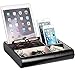 J JACKCUBE DESIGN JackCubeDesign Nightstand Organizer for Men, Leather Valet Tray Key Wallet Phone Jewelry Watch Glass Tablet Holder - MK318A