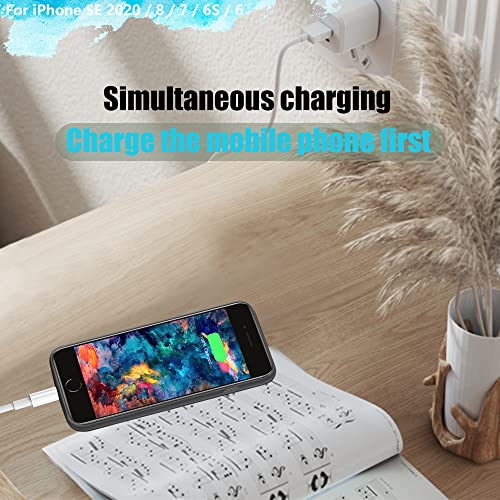 Runsy Battery Case Compatible With Iphone Se 2020/8 / 7 / 6S / 6, 5500Mah Rechargeable Extended Battery Charging Case, External Battery Charger Case, Adds 2X Extra Juice, Support Wired Headphones #TOP5