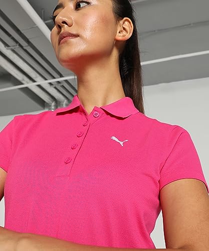 Image of Puma Women's Polo T-Shirt | Cotton Regular Fit Short Sleeve Polo with Ribbed Collar & Button Placket | Classic Everyday T-Shirt for Casual, Sport & Streetwear