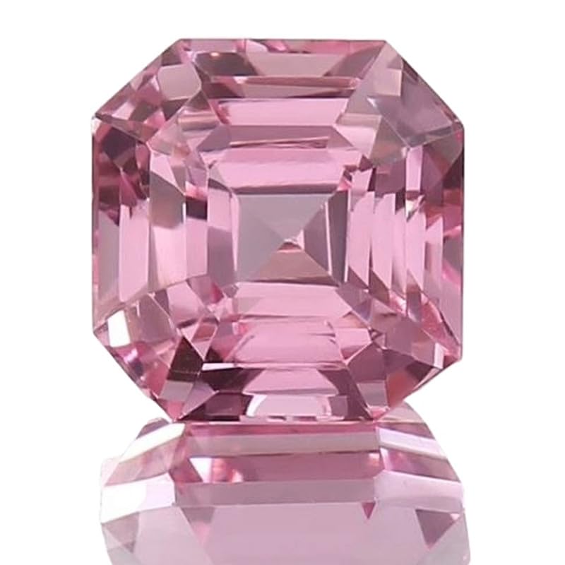 Morganite rose naturelle Asscher Cut de Madagascar pour haute joaillerie