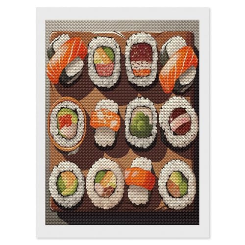 Kits de pintura de diamantes de sushi para decorar tu casa con manualidades creativas