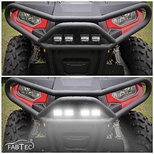 FABTEC flood+Spot Beam LED fog Light LED Bar light 4 Inch 25W White LED Light Cube Pods With On/Off Switch and Clamps universal light for all bikes (18 Led 4 inch) (6 Month Warranty) - Image 6