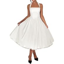 Halter Prom Dresses Tea Length Ball Gowns A-Line Pleated Satin Formal Evening Party Gowns