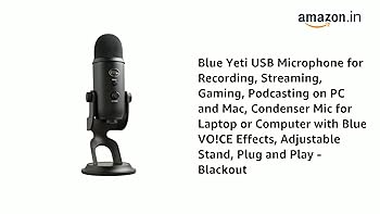 Blue Yeti USB Microphone for Recording, Streaming, Gaming