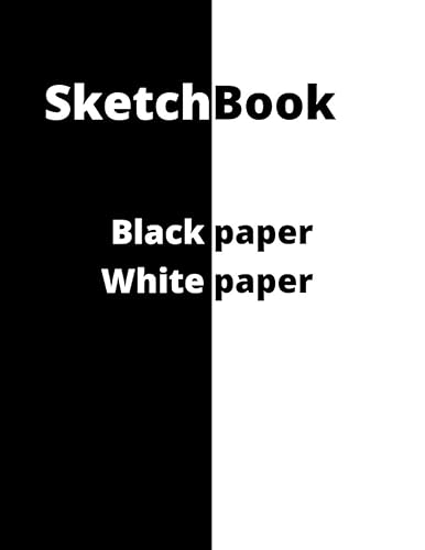 Sketchbook Black Paper White Paper: Alternating White Paper and Black Drawing Paper for Gel Pens, Metallics, Pastel, White ink | Black and White Page Sketchbook for drawing and doodling