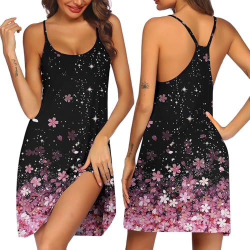 Image of Ekouaer Women's Racerback Sleeveless Nightgown