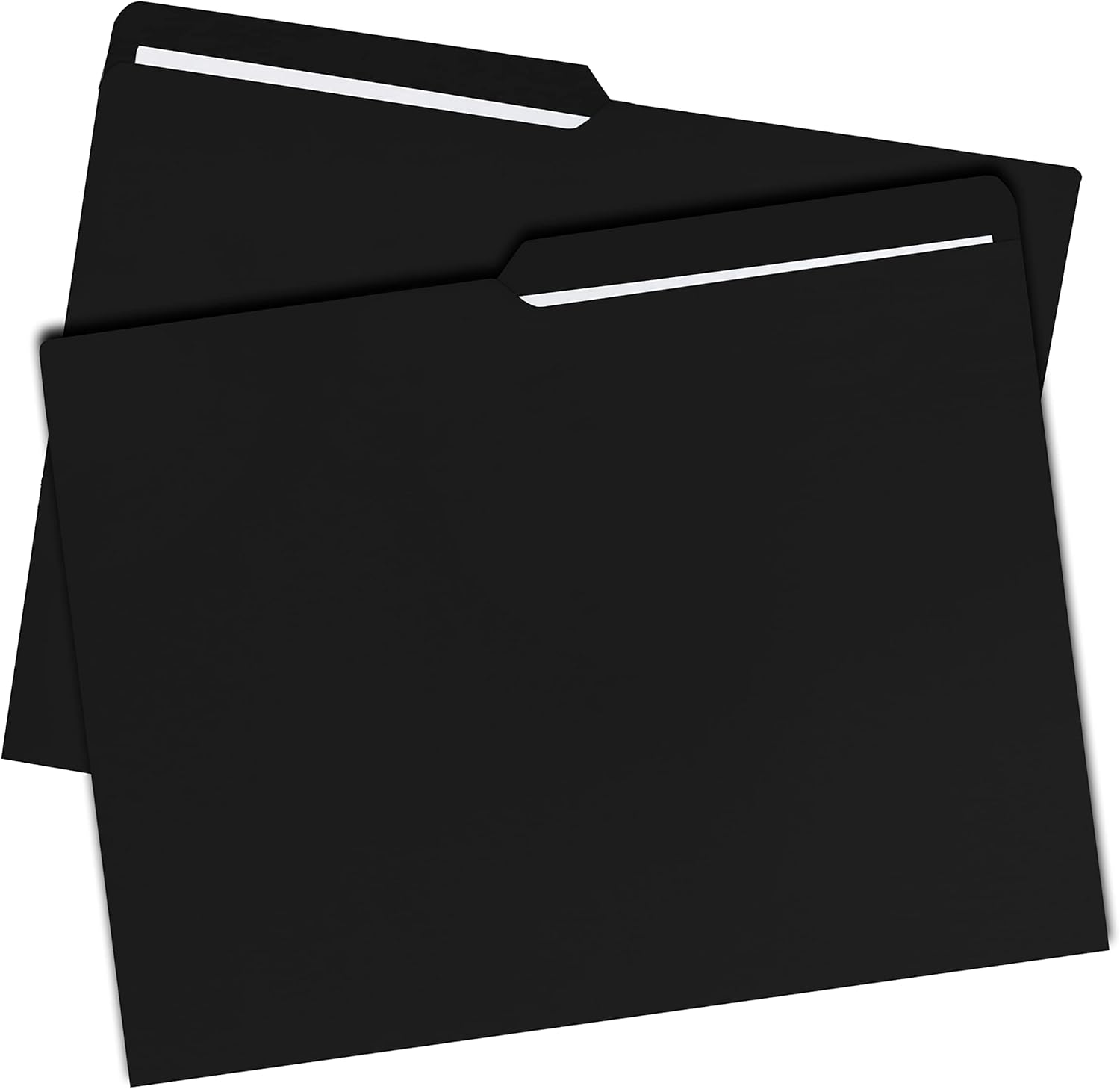 File Folders for Office, School, Filing, and More, 100-Pack, Black, Letter Size, Black folders for documents, Office Supplies, for Drawer, Desk and Cabinet use