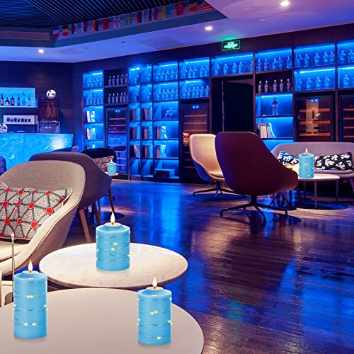 Flameless Led Flickering Remote Control Candles, Electric Candle, Pillar Candle 5 Pack Built-In Star String, 24-Hour Timer Function,Real Wax, Battery Powered For Home Decoration Wedding Party #TOP3