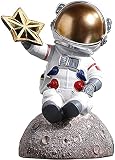 Resin Astronaut Figurine Astronaut Statue Astronaut Sculpture Crafts Figurine Outer Space Statue for
