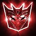 Edge Glowing LED Transformers Decepticons Car Emblem - RED