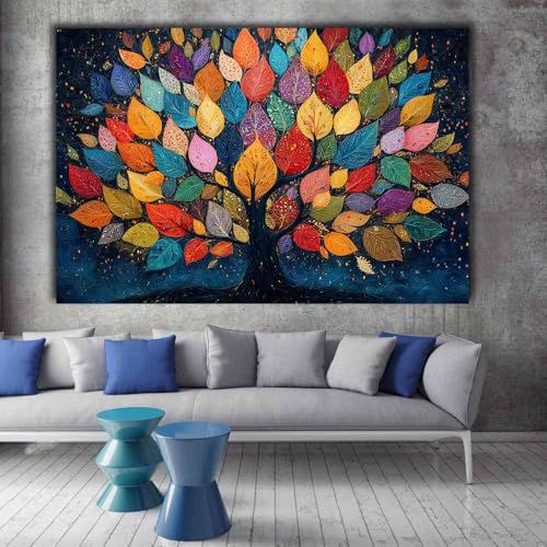Tableau mural arbre irisé de qualité supérieure avec cadre 20x30cm - 2