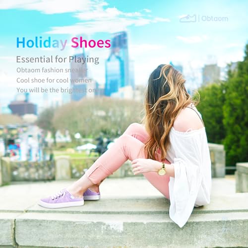 Image of Obtaom Women Canvas Mules Memory Foam Clipper Fashion Sneakers Comfortable Slip-On Mule Backless Holiday Shoes