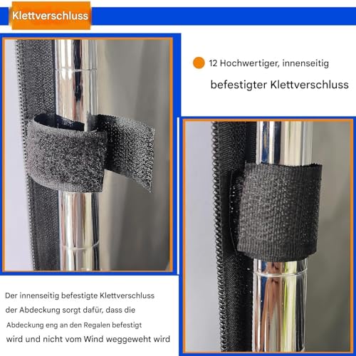 Funda con cremallera para estantería de alambre que soluciona la humedad en armarios 6