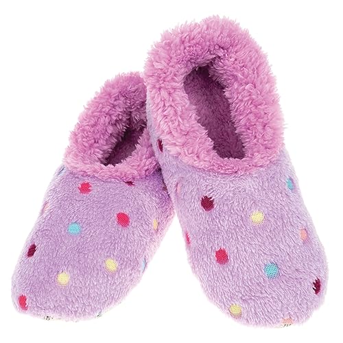 Snoozies! Lots a Dots Womens Slippers Super Soft with Non Slip Soles - Ladies Sizes from 3-9