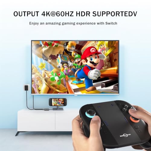 Image of Switch Dock 4K@60Hz TV Adapter Portable TV Docking usbc to hdmi Station for Switch 1 / OLED /Steam Deck /3 in 1 100W PD / USB3.0 / HDMI2.0 Type c Hub