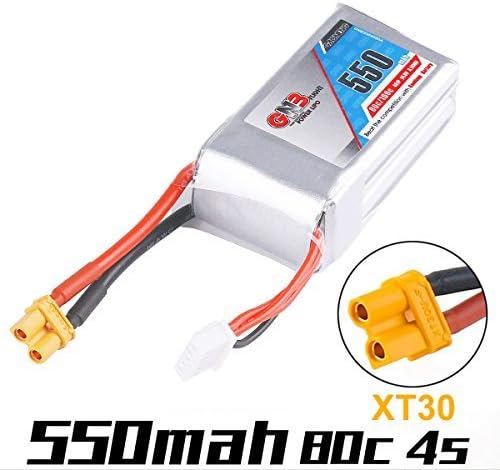 550mAh LiPo Battery 4S 14.8V 80C Rechargeable Battery XT30 Plug Connector for FPV Racing Drone RC Quadcopter Airplane