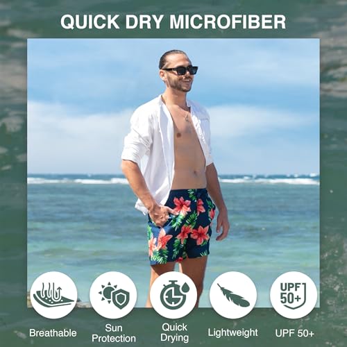 Image of Kanu Surf Men's Big Viper Extended Size Stripe Swim Trunk