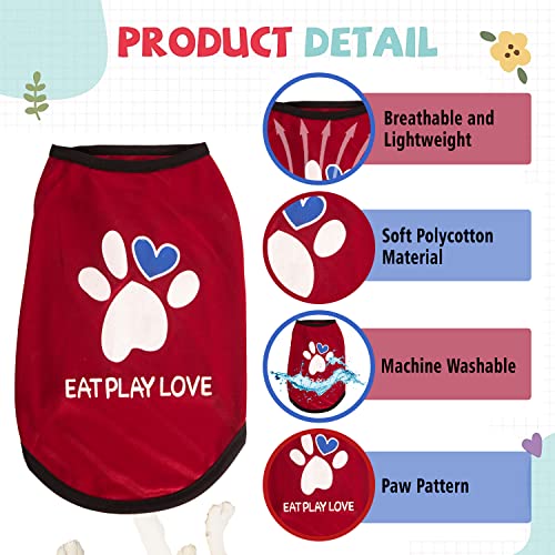 Image of Lulala Pet Shirts Pet Printed Clothes with Funny Letters Summer Pet T Shirts Cool Puppy Shirts Breathable Pet Outfit Soft Pet Sweatshirt for Pets (Blue, 16 INCH)
