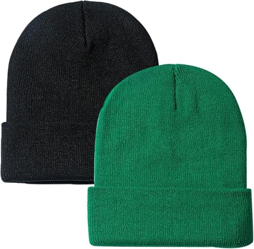 Image of Rosoz Beanie for Men Women Cuffed Knit Hat Winter Beanies Skull Cap Unisex