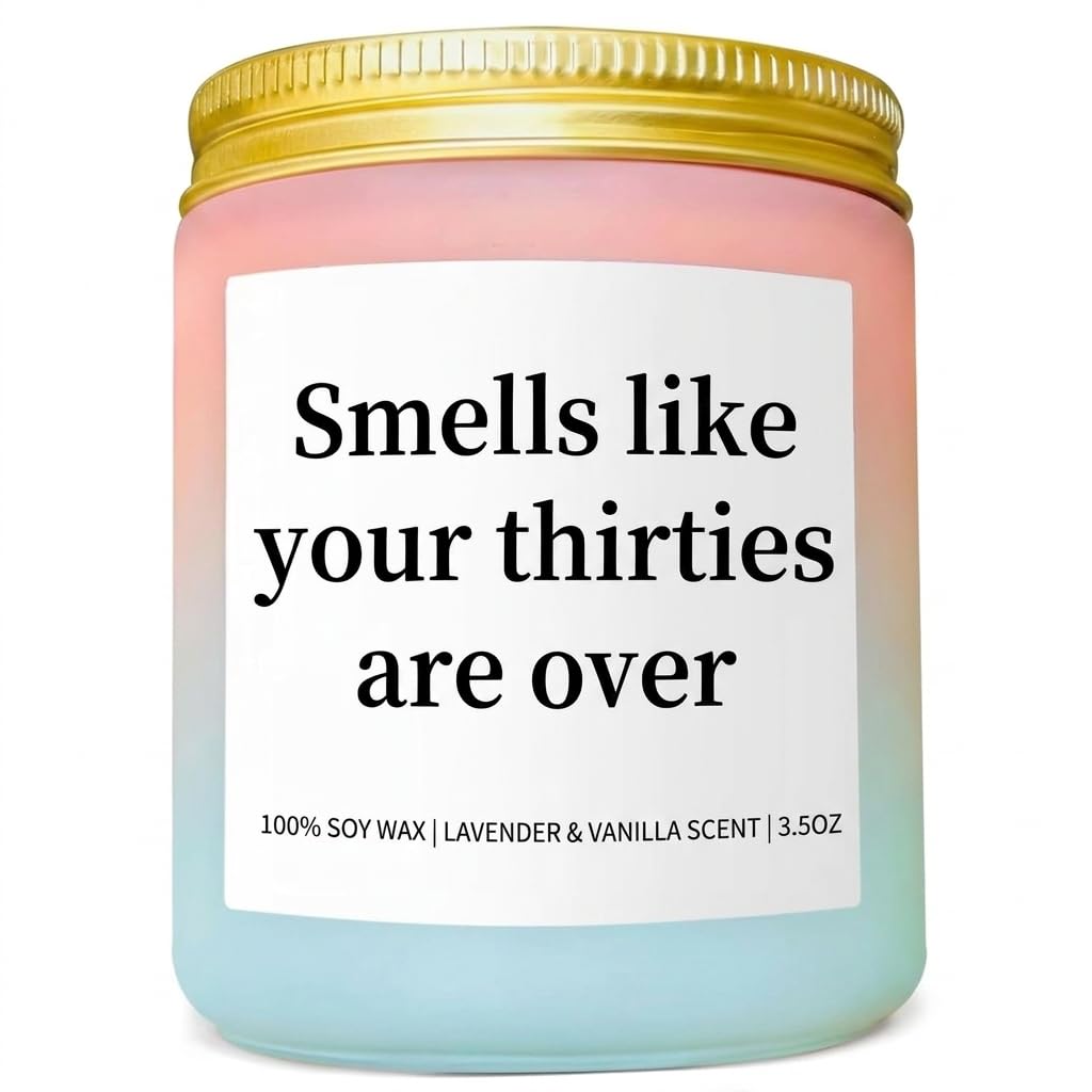 40th Birthday Gifts for Women Men, 40th Birthday Candle Scented for Her, 1986 Birthday Candle Unique Decorations Ideas, Handmade Soy Wax, 40 Year Old Birthdays Gifts for Friend, Sister, Wife, Husband
