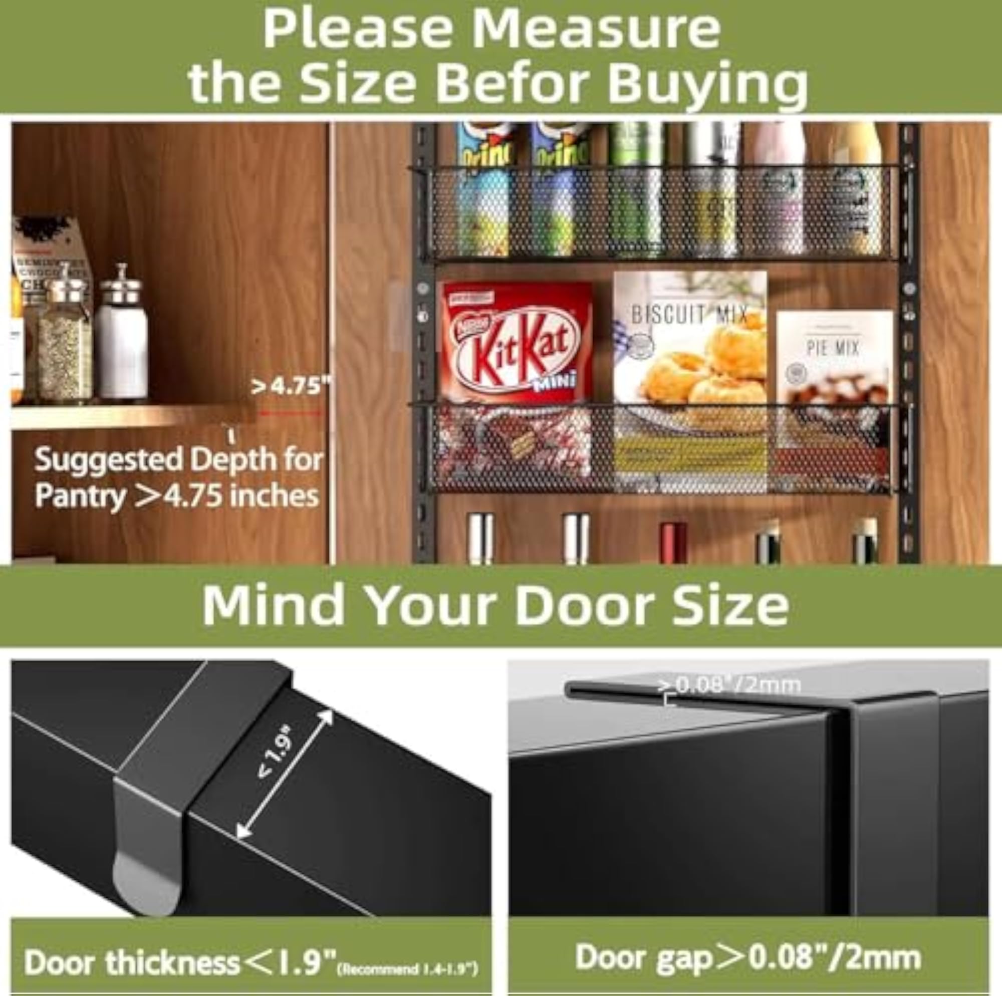 6-Tier Over-the-Door Pantry Organizer for Spices
