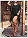 Verdusa Women's Plus Size Cowgirl Outfits Boho Fringe Dress Western Outfit Backless Tee Short Dresses Black XX-Large Plus