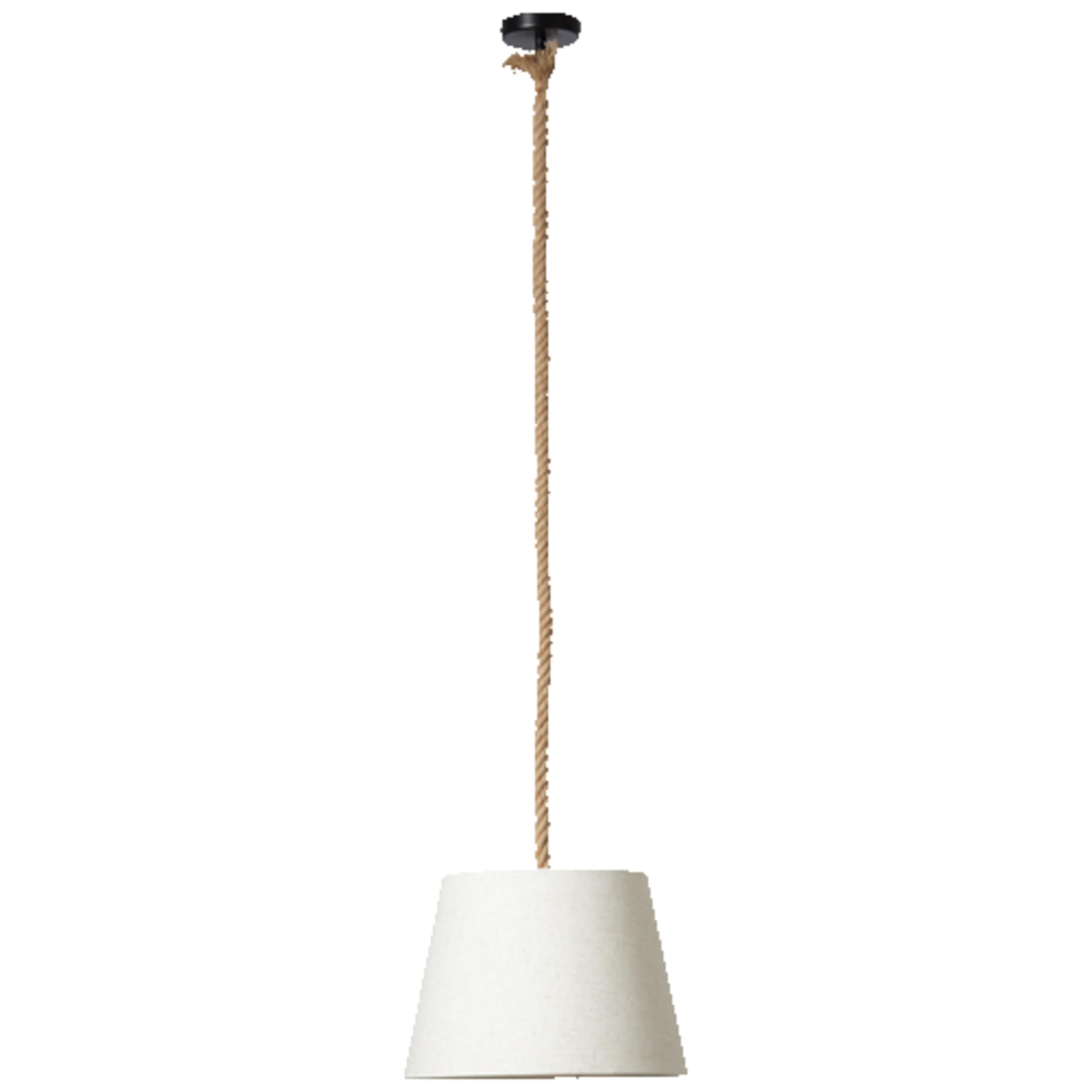 Lightbox Boho Hängelampe mit Stoffschirm & Seil-Kabel - natürliche Pendelleuchte Ø 35 cm - Lampe für Esstisch, Wohnzimmer & Schlafzimmer - E27 Fassung exkl. LED