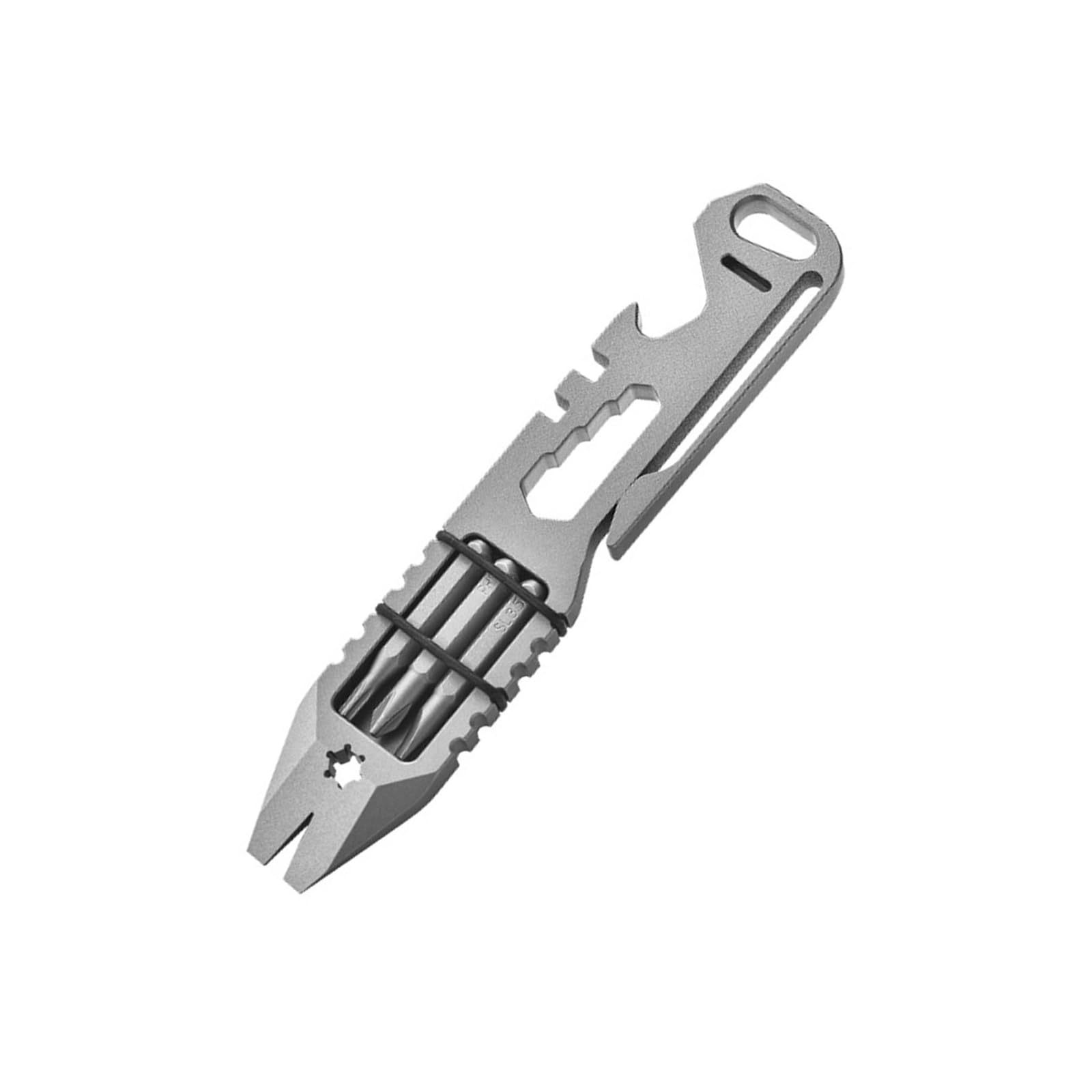 Herramienta de metal multifunción, diseño compacto de 10,7 cm con abridor de botellas y destornillador para ciclismo al aire libre y uso diario