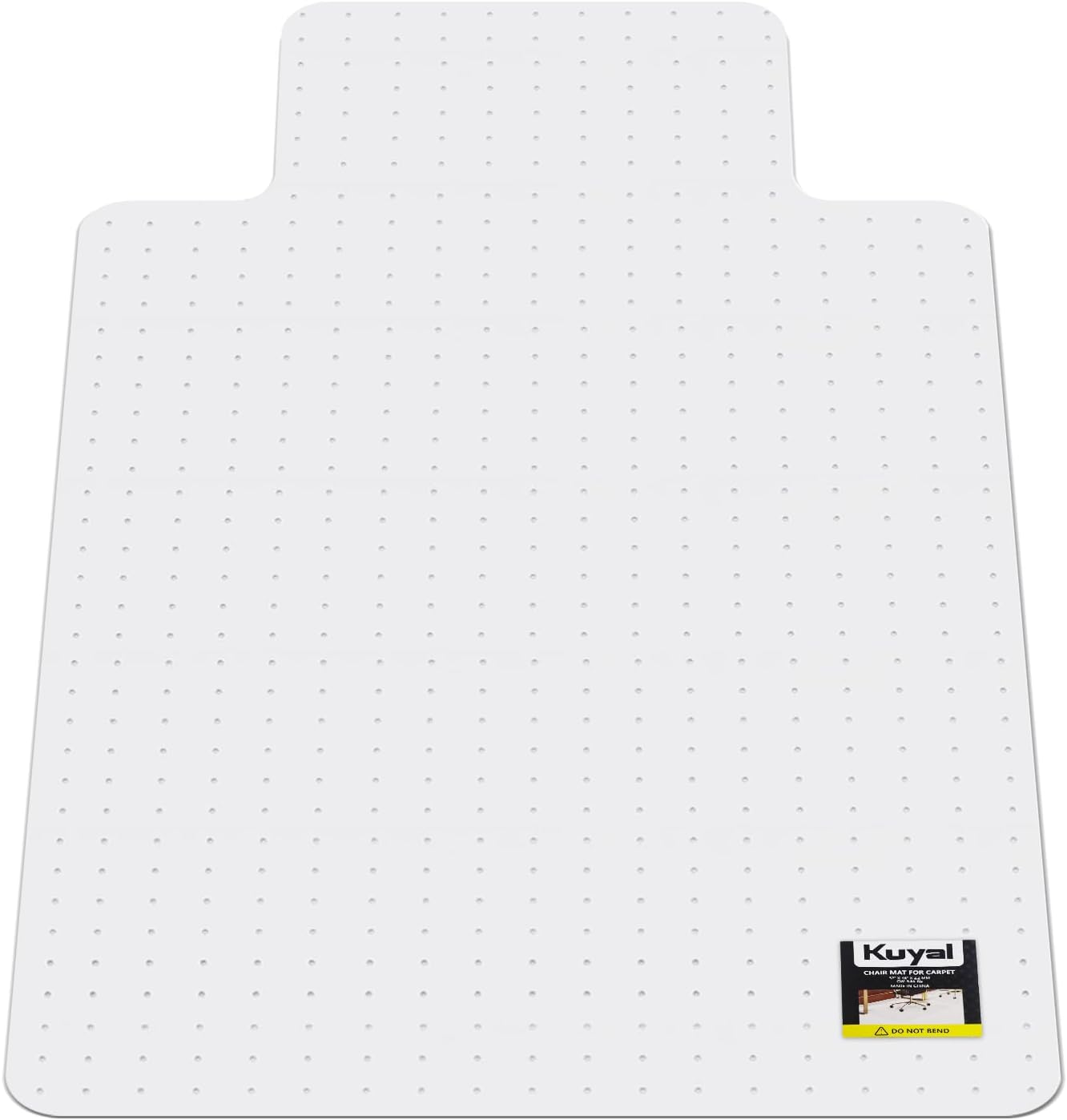 Kuyal Office Chair Mat for Carpet, 36x48 Clear Heavy Duty Computer Chair Mat with Lip, Under Desk Protector Carpeted Floors Mat, Easy Chair Movement,Ship Flat 1 36" X 48" with Lip