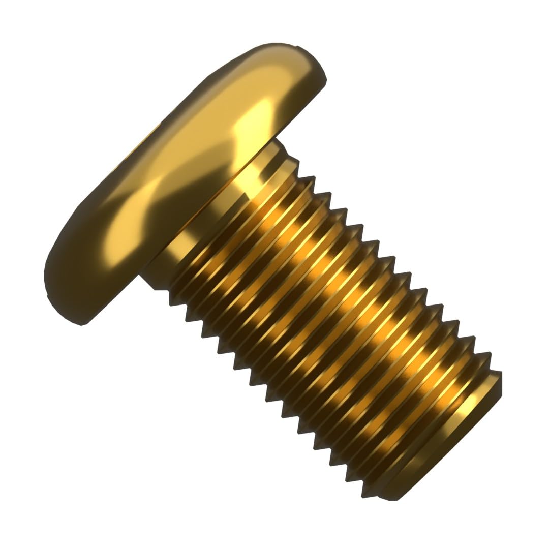 M6 (6mm x 20mm) Brass Phillips Pan Head Machine Screws Metric Fully Threaded DIN 7985 (Pack of 20) E3C, Yellow - Image 2