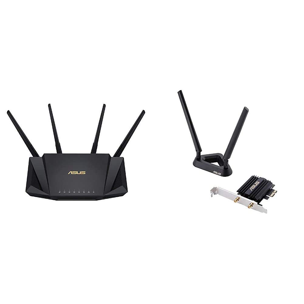 Amazon | 【セット買い】ASUS Wi-Fi 無線ルーター RT-AX3000 