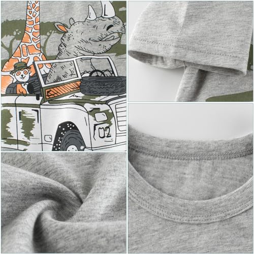 Boys' 4-Pack Space Guitar Short Sleeve Crewneck T-Shirts Top Tee 2-7 Years Toddler Boys' Value Pack Cotton T-Shirt4