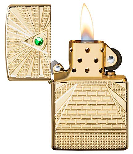 Encendedor Zippo Eye of Providence en Brass pulido miniatura 3