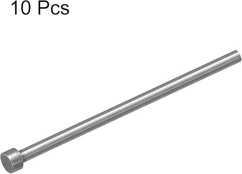 Miniatura 56 de uxcell 10 pines eyectores rectos, 0.039 in (0.04 pulgadas) de diámetro. SKD61 punzón de punta redonda de 3.937 in (4 pulgadas) de largo