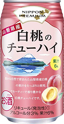 〔缶チューハイ〕 福島県産 白桃のチューハイ 350缶 1ケース (1ケース24本入)(350ml)(NIPPON PREMIUM)(ニッポン プレミアム)合同酒精