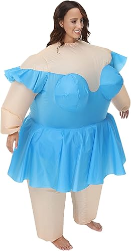 Miniatura 5 de BIGPETS Disfraces inflables de ballet para adultos, disfraces de cosplay de Halloween para hombres y mujeres, traje divertido de luchador de sumo