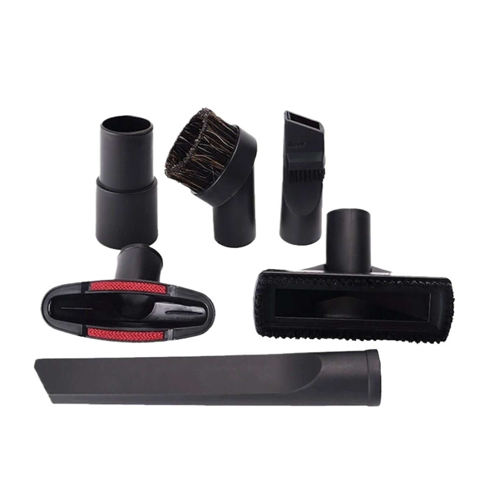 6Pcs Universal 32mm Staubsauger Zubehör Hartholz Boden Pinsel Kopf Pet Haar Entfernung Fugendüse Reinigung Kit