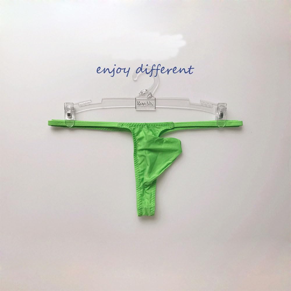 COMLIFE Men's Sexy Low Rise Thong soft Ice Silk Underwear G-String Pouch T-Back Briefs - Image 6