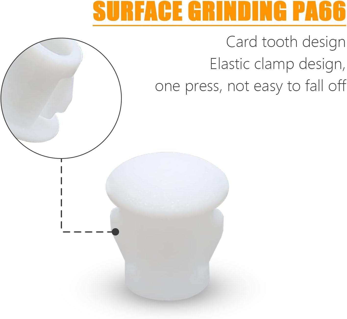 100PCS 5mm/0.19" White Hole Plugs Plastic Flush Type Hole Plugs Snap in Locking Hole Tube, Furniture Fencing Post Pipe Insert End Caps (White)