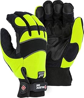 Winter Lined Armor Skin Mechanics Glove with High Visibility Knit Back LARGE