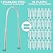 Limpiador lingual de acero inoxidable, paquete de 4 unidades, acero inoxidable, metal,...