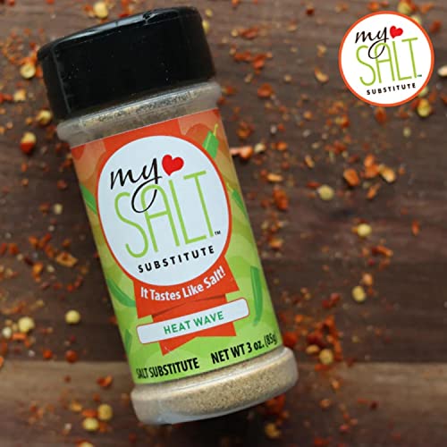 Image of My Salt MySALT Heat Wave Salt Substitute - Free with a Little Bite Great on Pizza, Beef, Poultry, and Anything That Needs 85 grams 3 Ounce